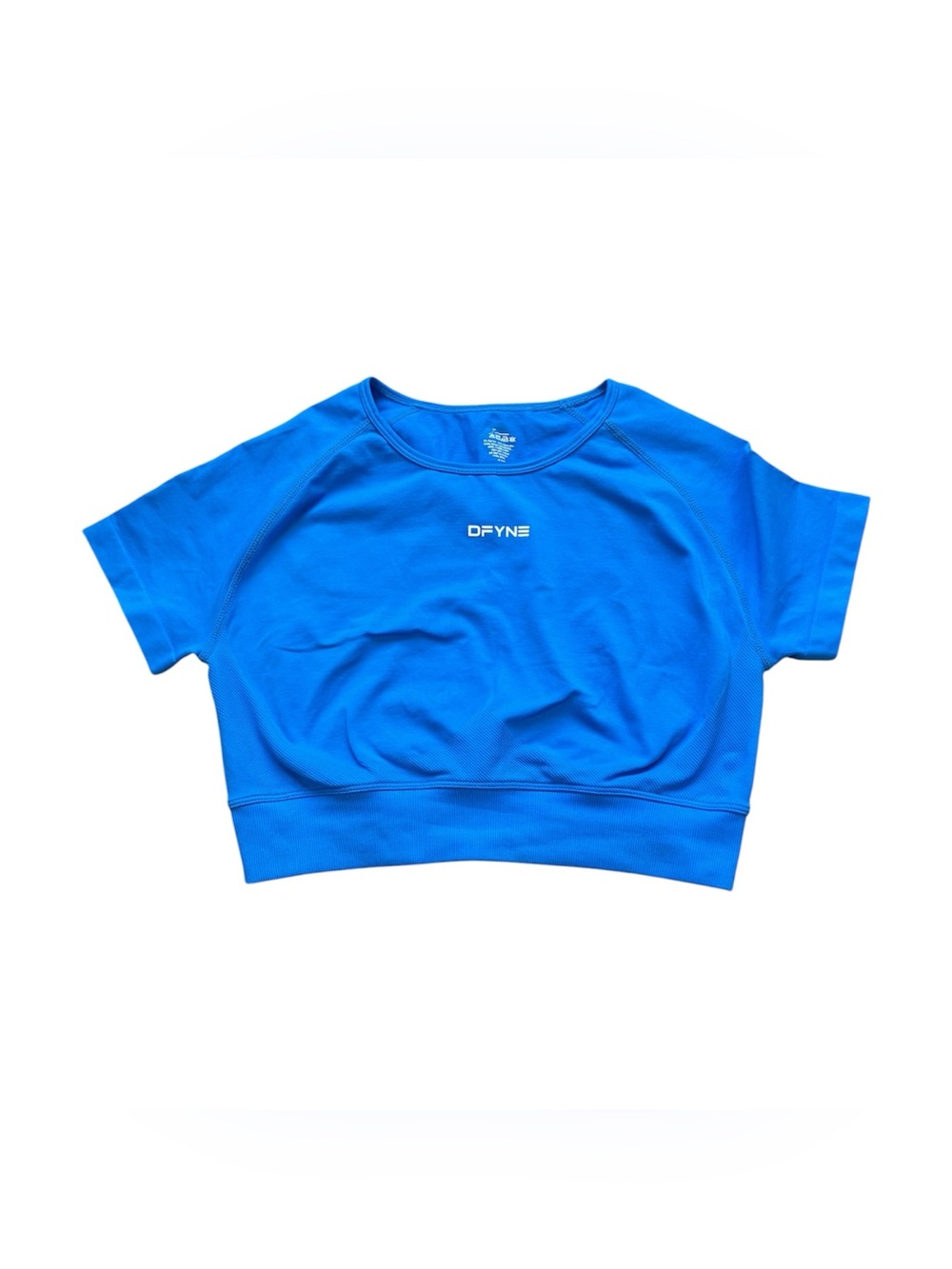 DFYNE Electric Blue Athletic Crop Top